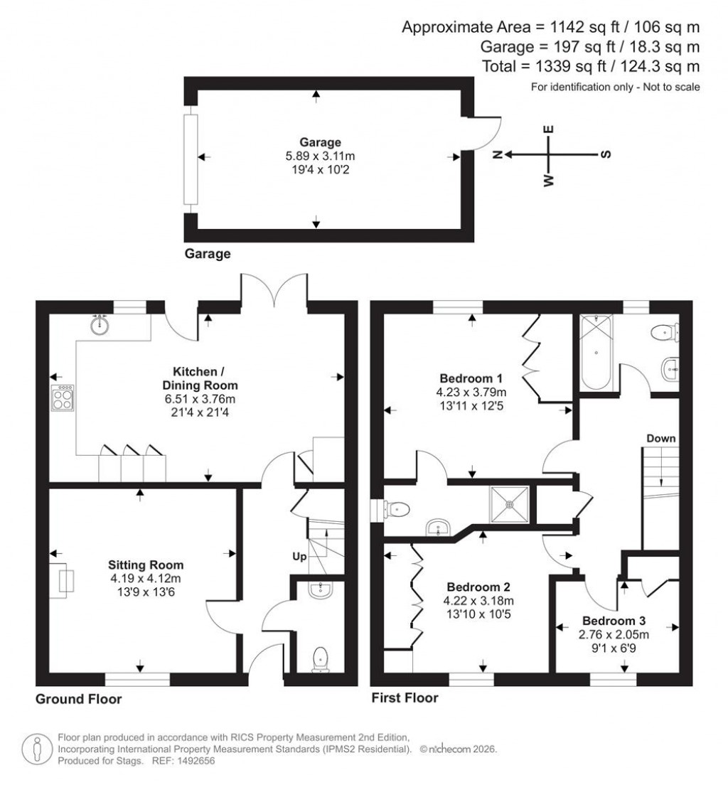 Floorplans For De Legh Grove, West Allington, Bridport