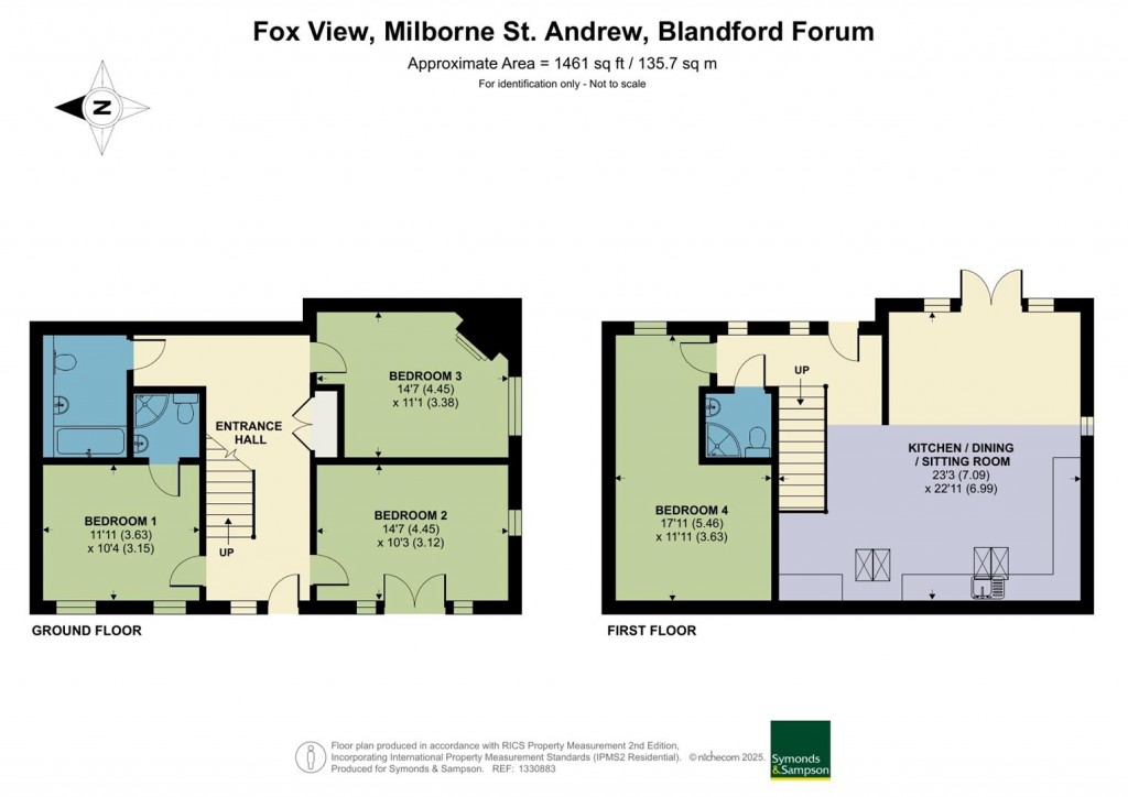 Floorplans For Fox View, Milborne St. Andrew, Blandford Forum
