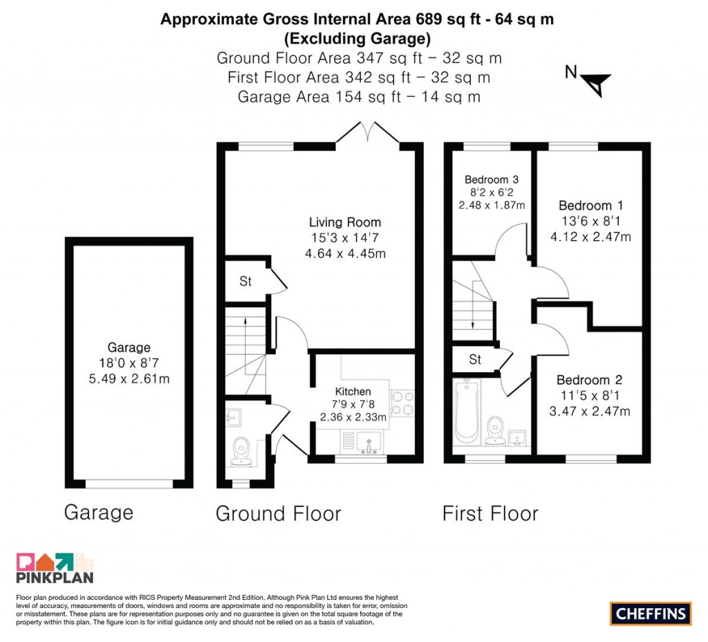 Floorplans For Courtyard Way, Cottenham