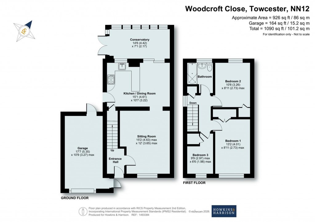 Floorplans For Woodcroft Close, Towcester, NN12