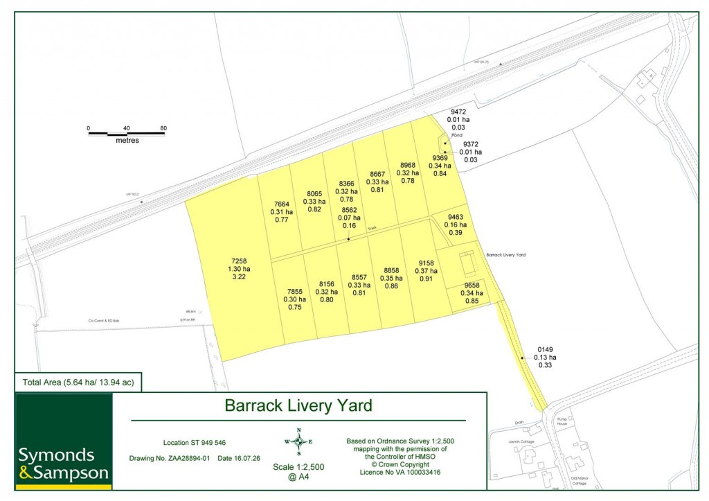 Floorplans For Barrack Livery Yard, Coulston, Westbury