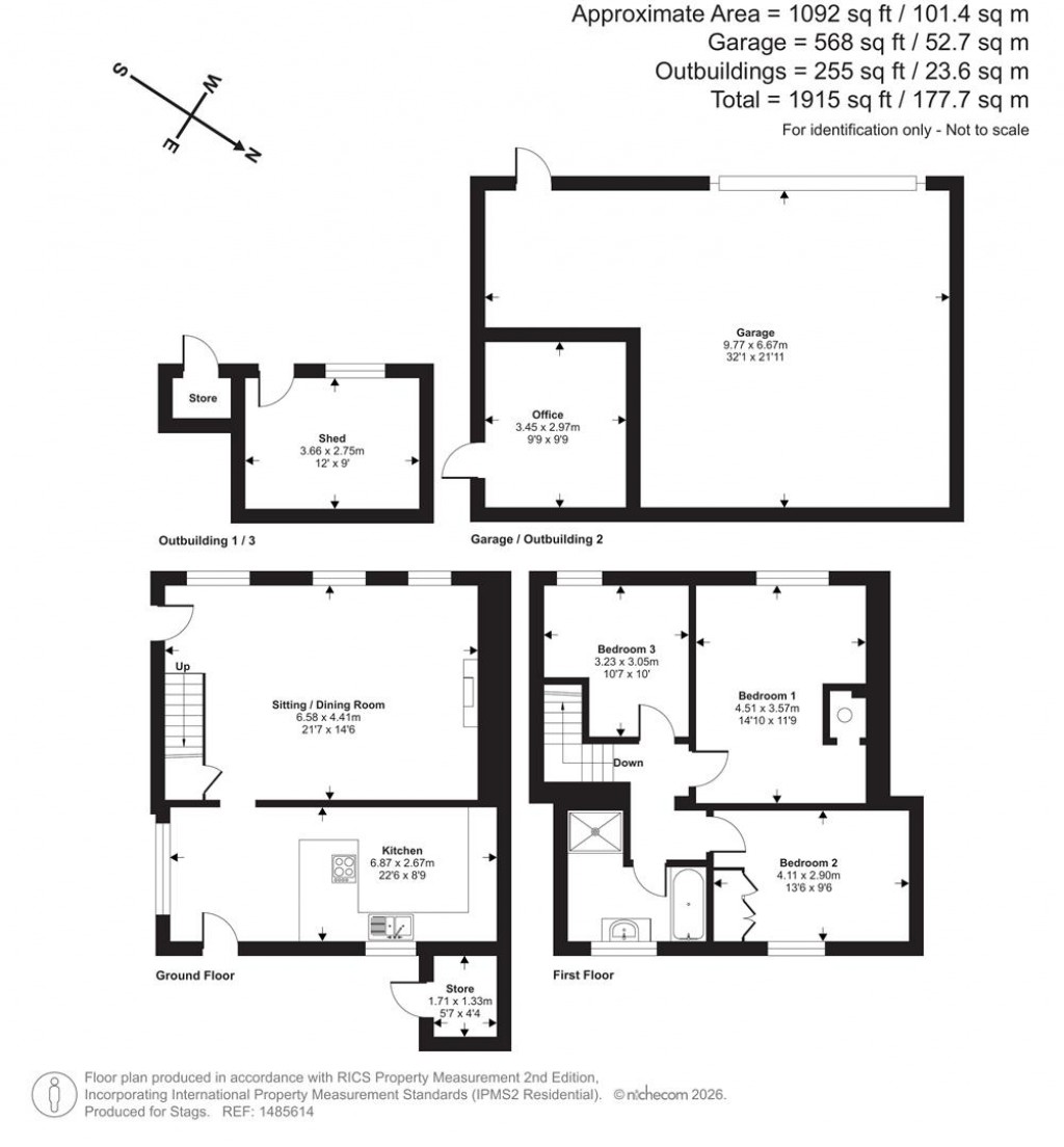 Floorplans For Uffculme Road, Craddock, Cullompton