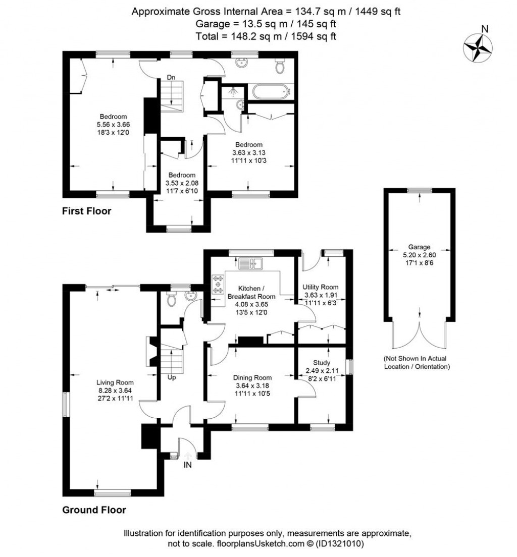 Floorplans For 3 Millands Lane, Kilve, Bridgwater
