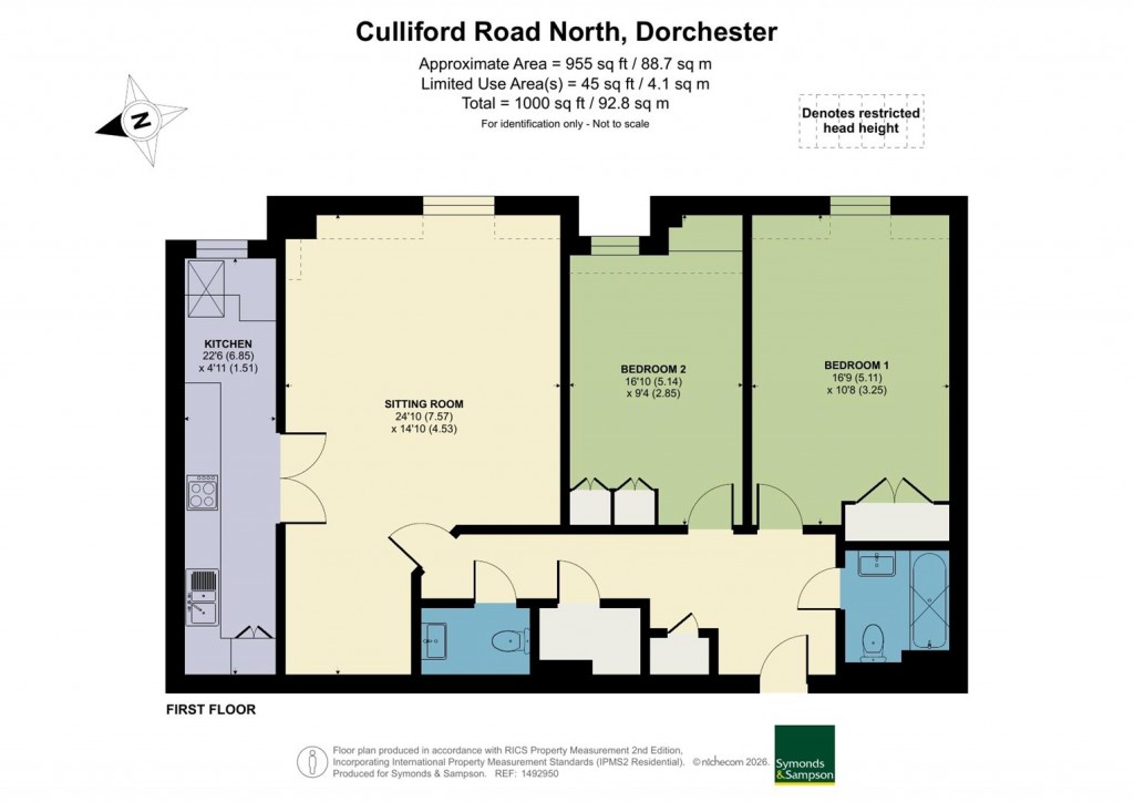 Floorplans For Culliford Road North, Dorchester