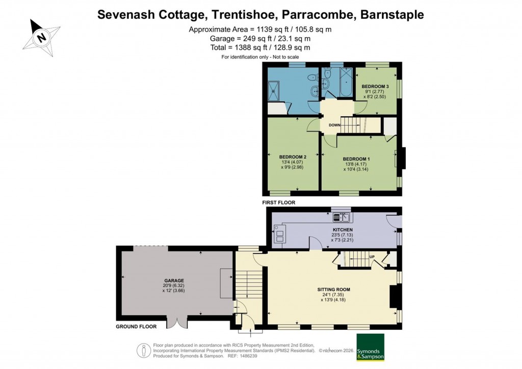 Floorplans For Trentishoe, Parracombe, Barnstaple