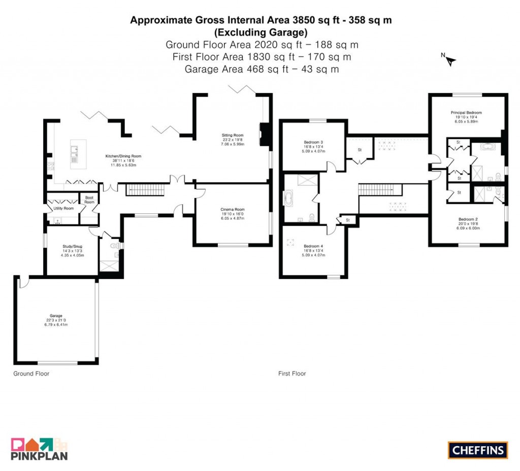 Floorplans For The Street, Kelshall, Royston