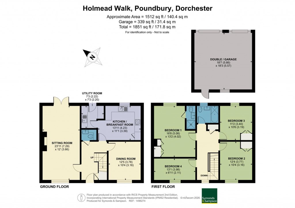 Floorplans For Holmead Walk, Poundbury, Dorchester