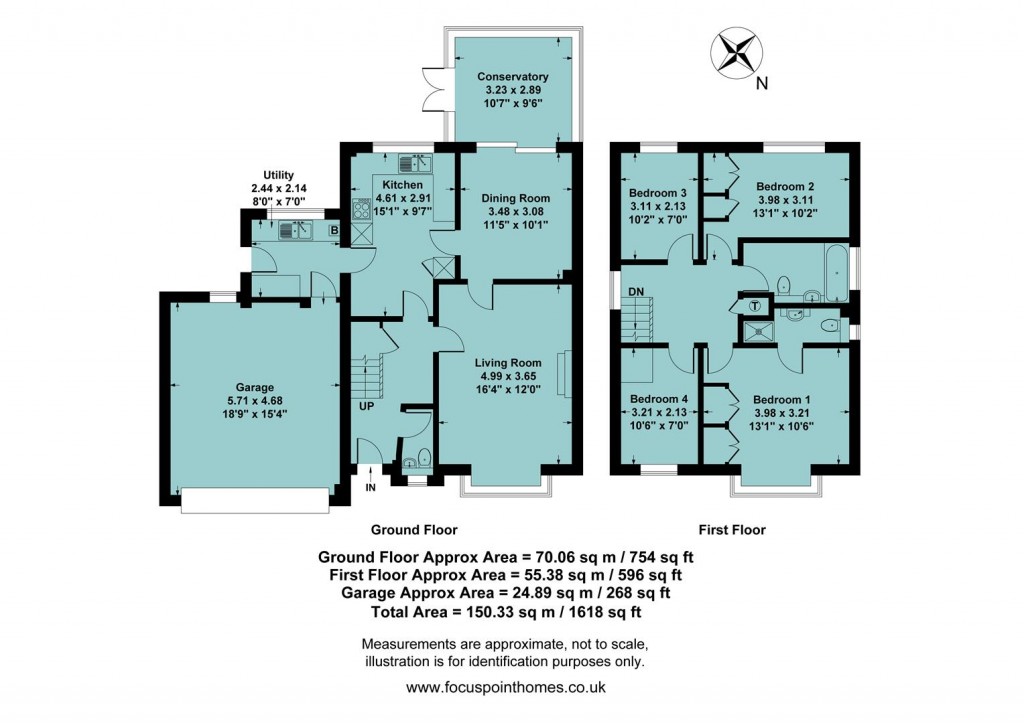 Floorplans For Powys Grove, Banbury