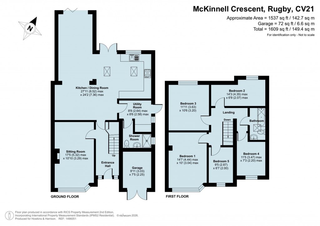 Floorplans For Mckinnell Crescent, Rugby, CV21