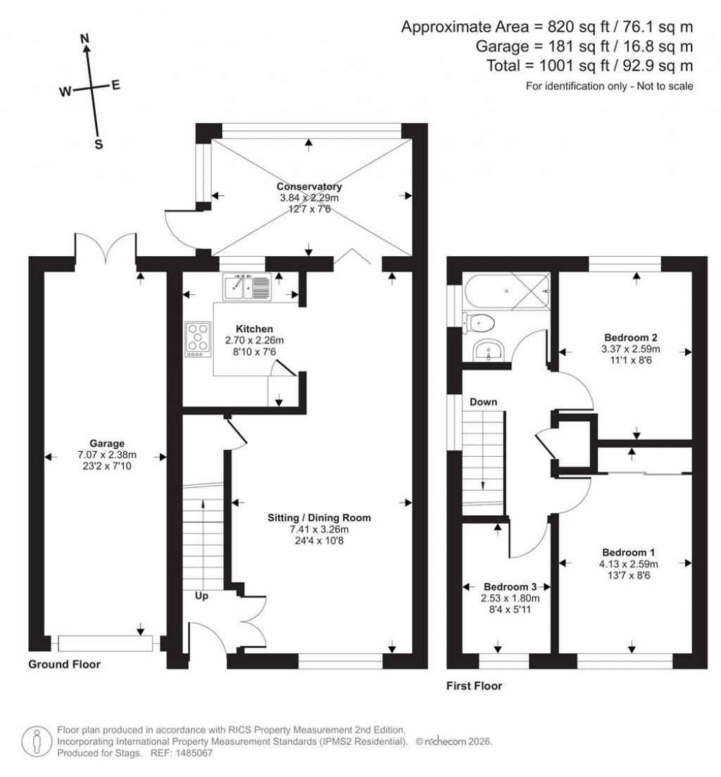 Floorplans For Langlands Road, Cullompton