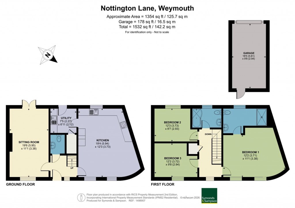 Floorplans For Nottington Lane, Nottington, Weymouth