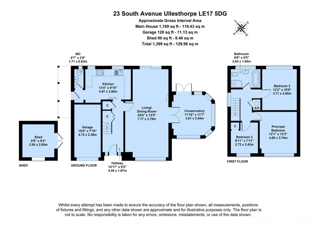 Floorplans For South Avenue, Ullesthorpe, Lutterworth