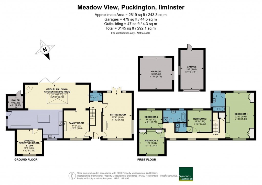 Floorplans For Puckington, Ilminster