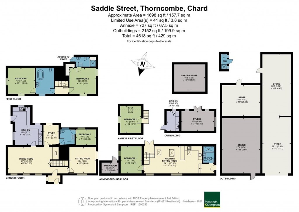 Floorplans For Saddle Street, Thorncombe, Chard
