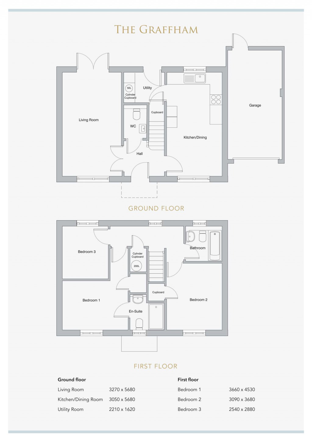 Floorplans For Bonham's Field, Yapton Road, BN18
