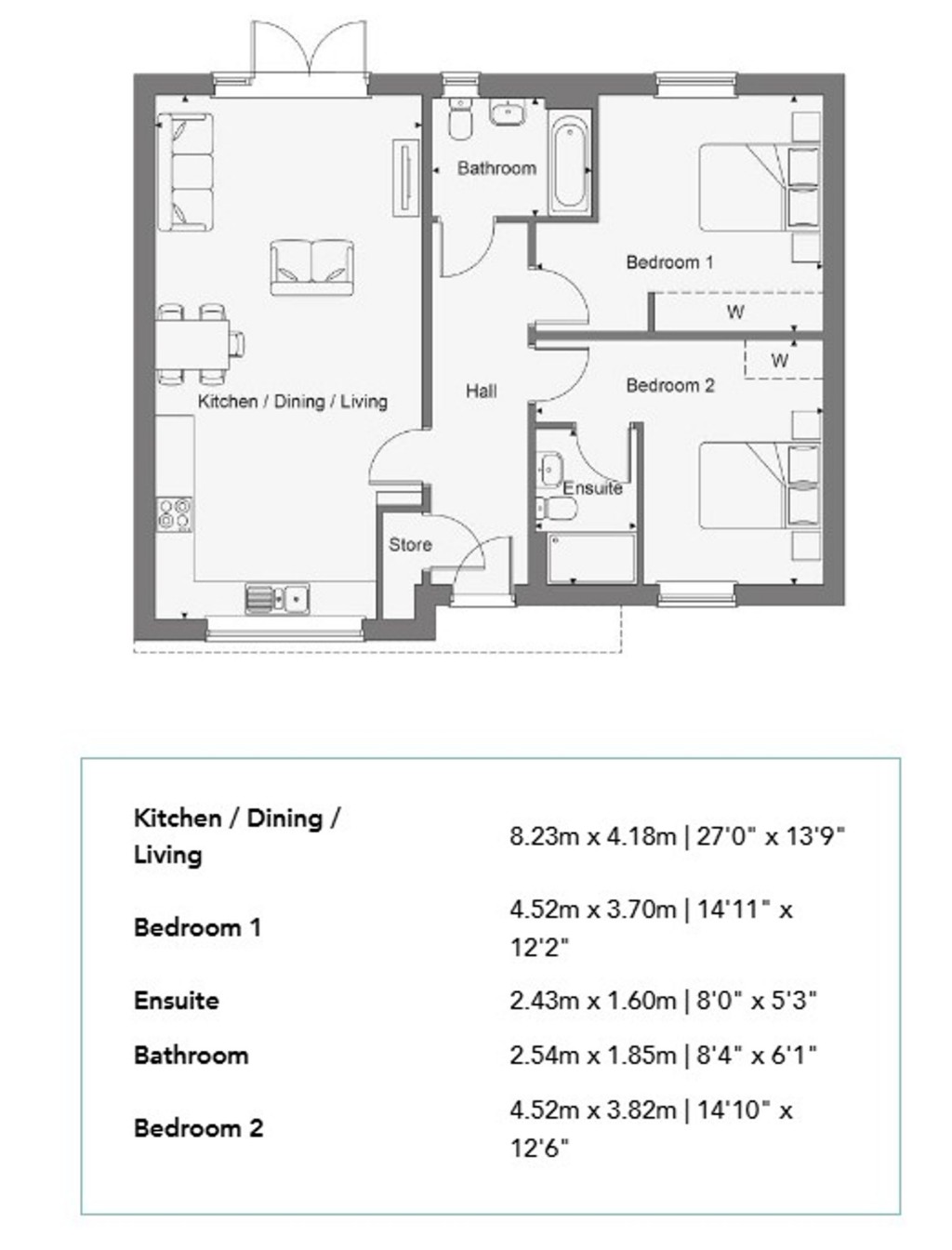 Floorplans For The Springs, Hambrook, PO18