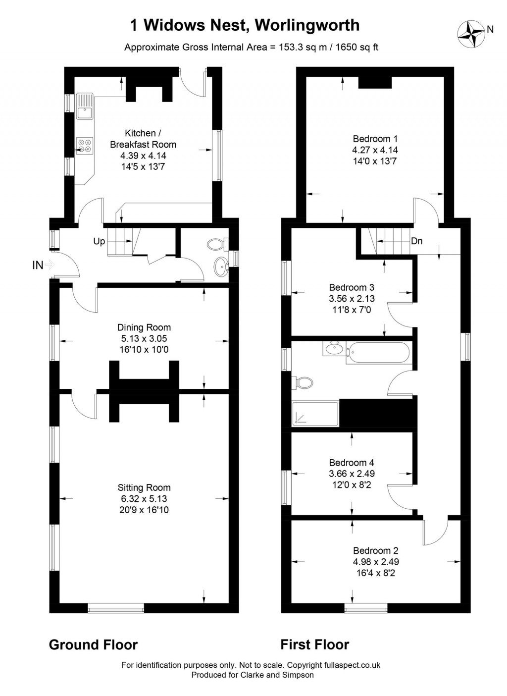 Floorplans For Worlingworth, Nr Framlingham, Suffolk