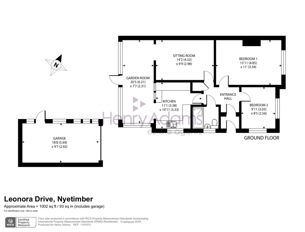 Floorplans For Leonora Drive, Nyetimber, PO21