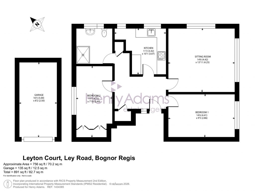 Floorplans For Leyton Court, Ley Road, PO22