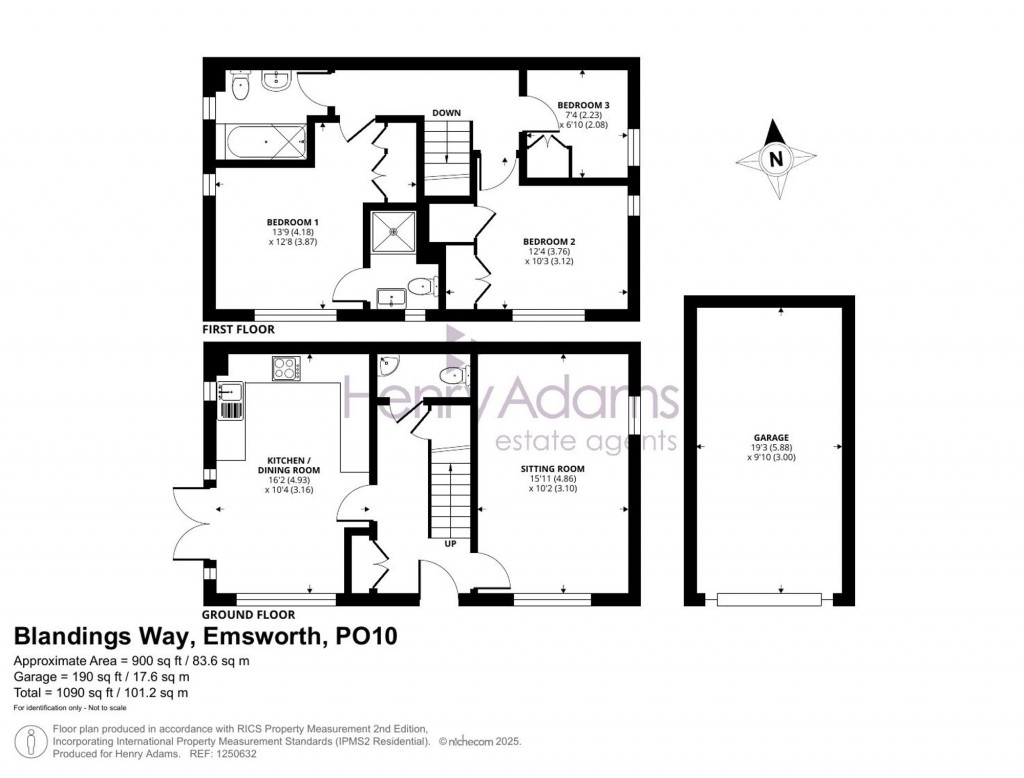 Floorplans For Blandings Way, Emsworth, PO10