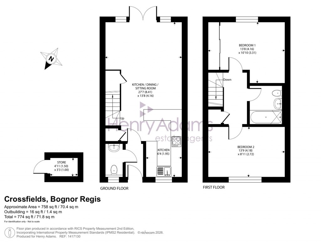Floorplans For Crossfields, Bersted Park, PO21