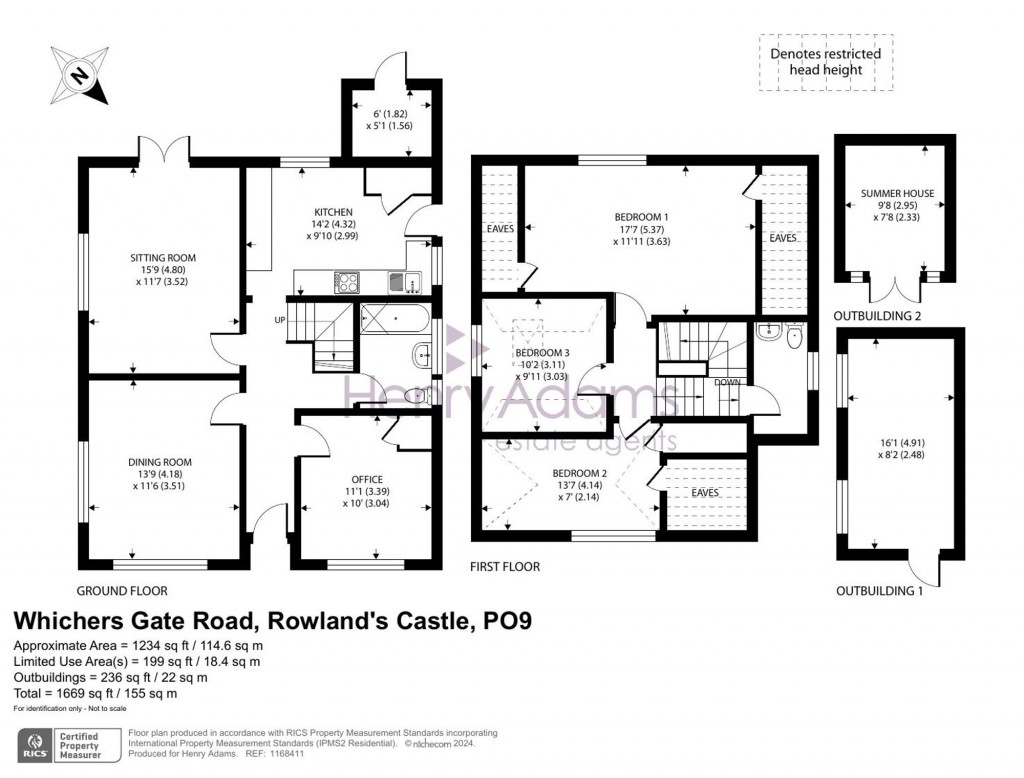 Floorplans For Whichers Gate Road, Rowland's Castle, PO9