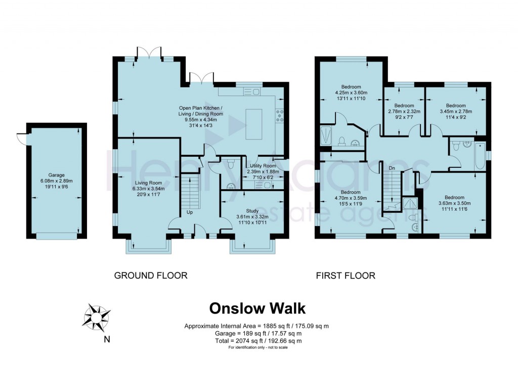 Floorplans For Onslow Walk, Broadbridge Heath, RH12