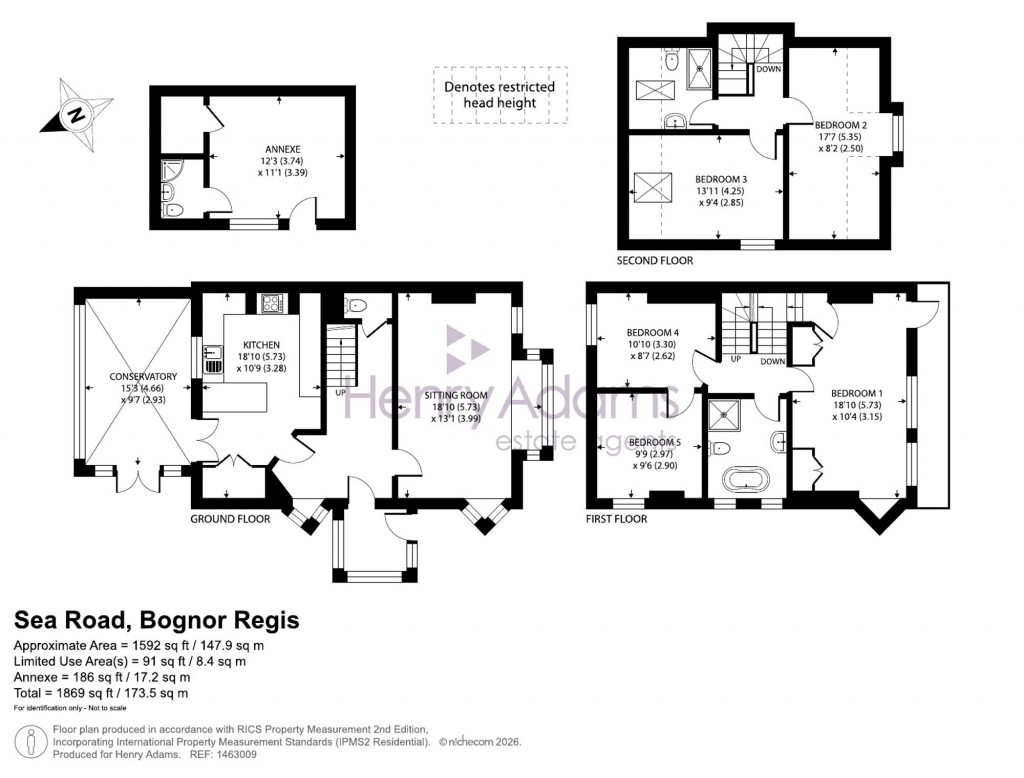 Floorplans For Sea Road, Felpham, PO22
