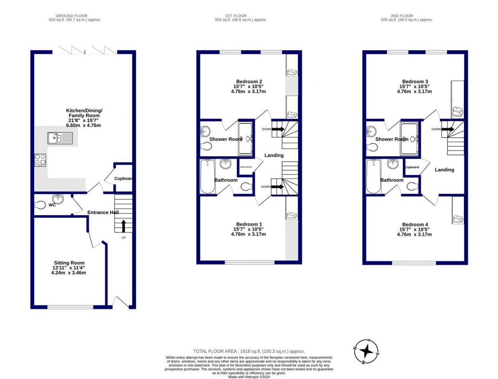 Floorplans For Bure Lane, Friars Cliff