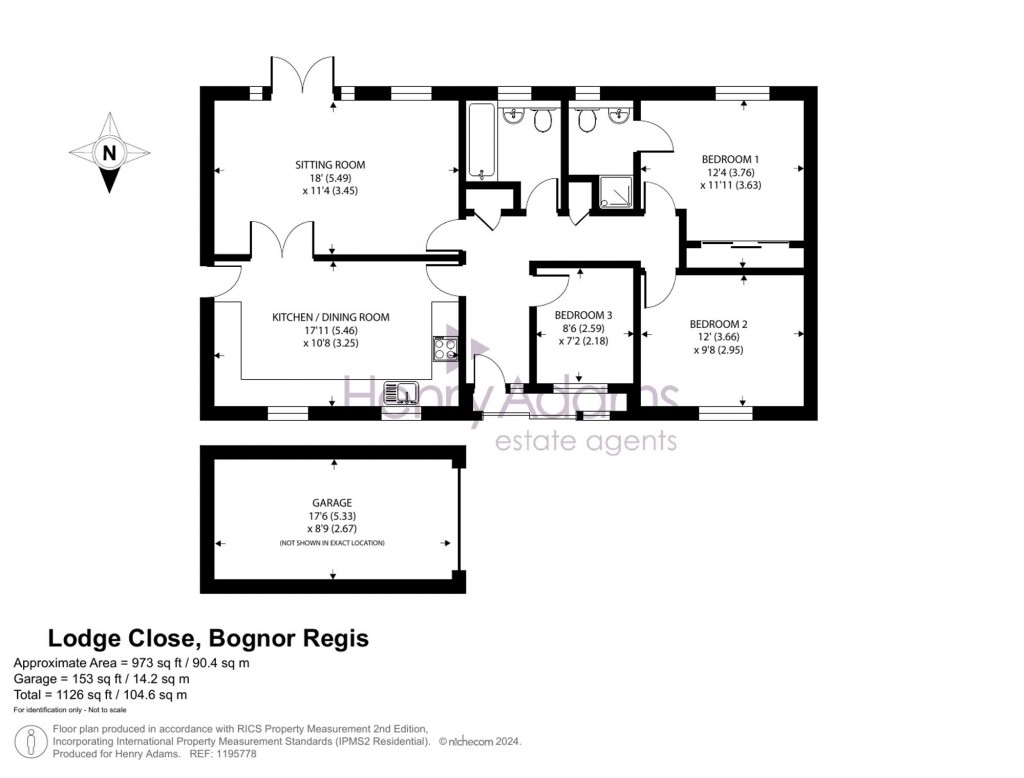 Floorplans For Lodge Close, Middleton-On-Sea, PO22
