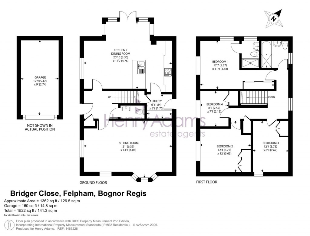 Floorplans For Bridger Close, Felpham, PO22