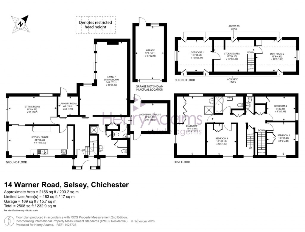 Floorplans For Warner Road, Selsey, PO20