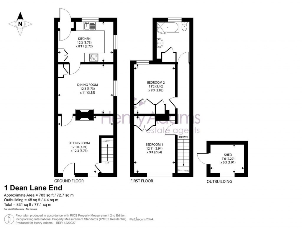 Floorplans For Dean Lane End, Rowland's Castle, PO9