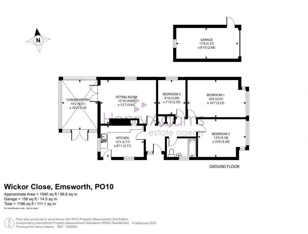 Floorplans For Wickor Close, Emsworth, PO10