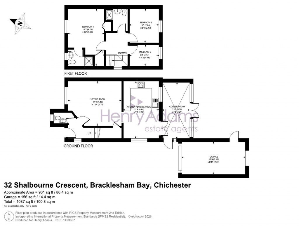Floorplans For Shalbourne Crescent, Bracklesham Bay, PO20