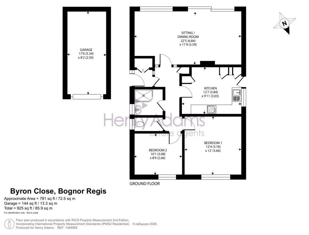 Floorplans For Byron Close, Felpham, PO22