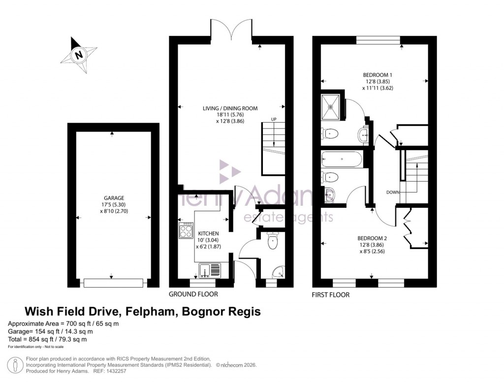 Floorplans For Wish Field Drive, Felpham, PO22