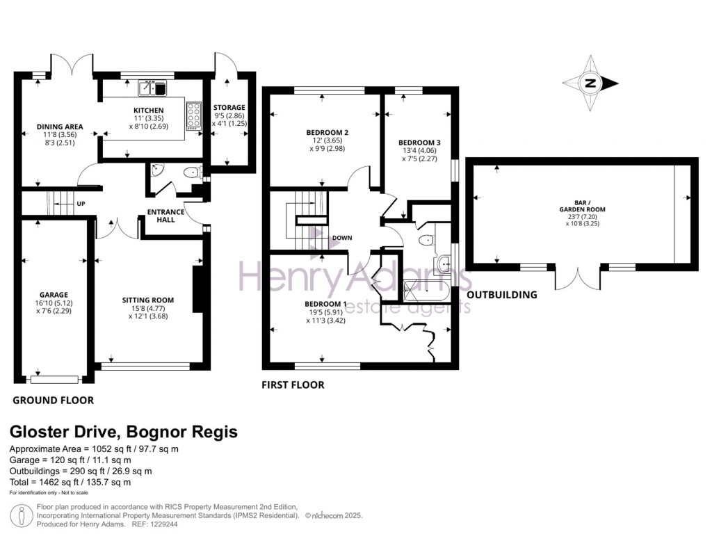 Floorplans For Gloster Drive, Nyetimber, PO21
