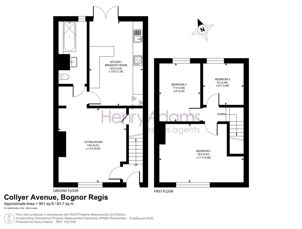 Floorplans For Collyer Avenue, Bognor Regis, PO21