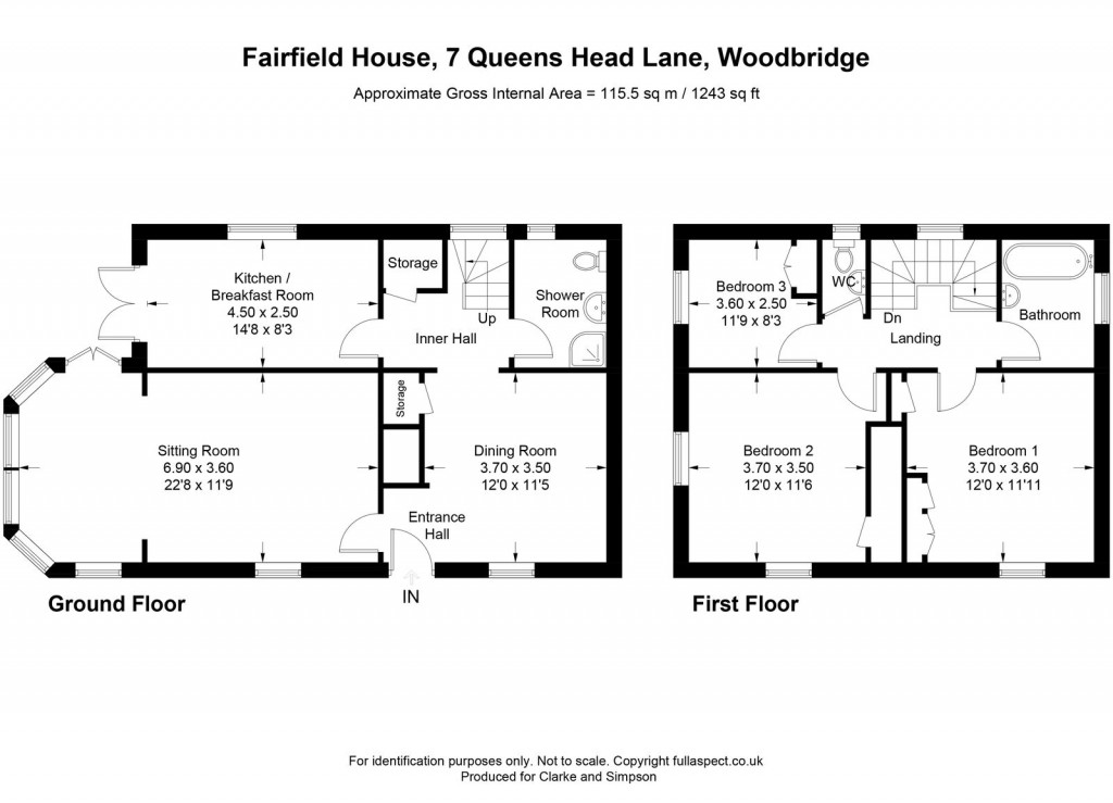 Floorplans For Queens Head Lane, Woodbridge, Suffolk
