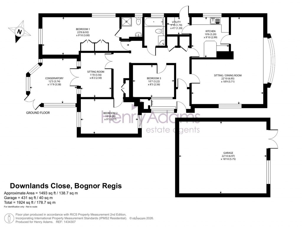 Floorplans For Downlands Close, Nyetimber, PO21