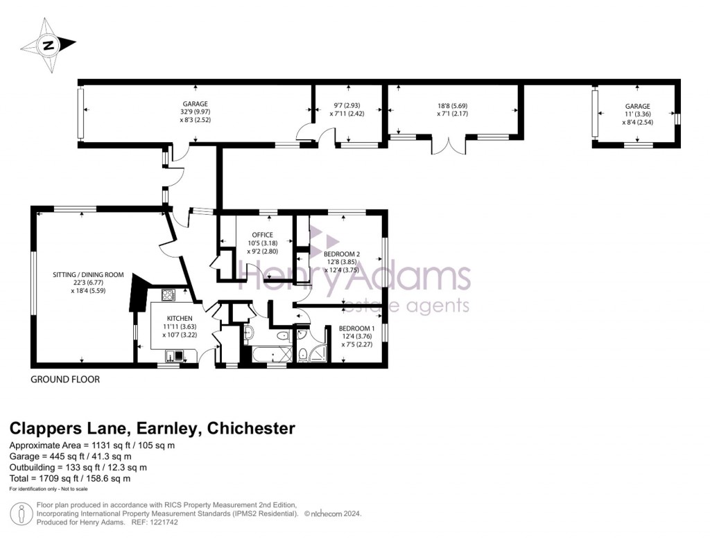 Floorplans For Clappers Lane, Earnley, PO20