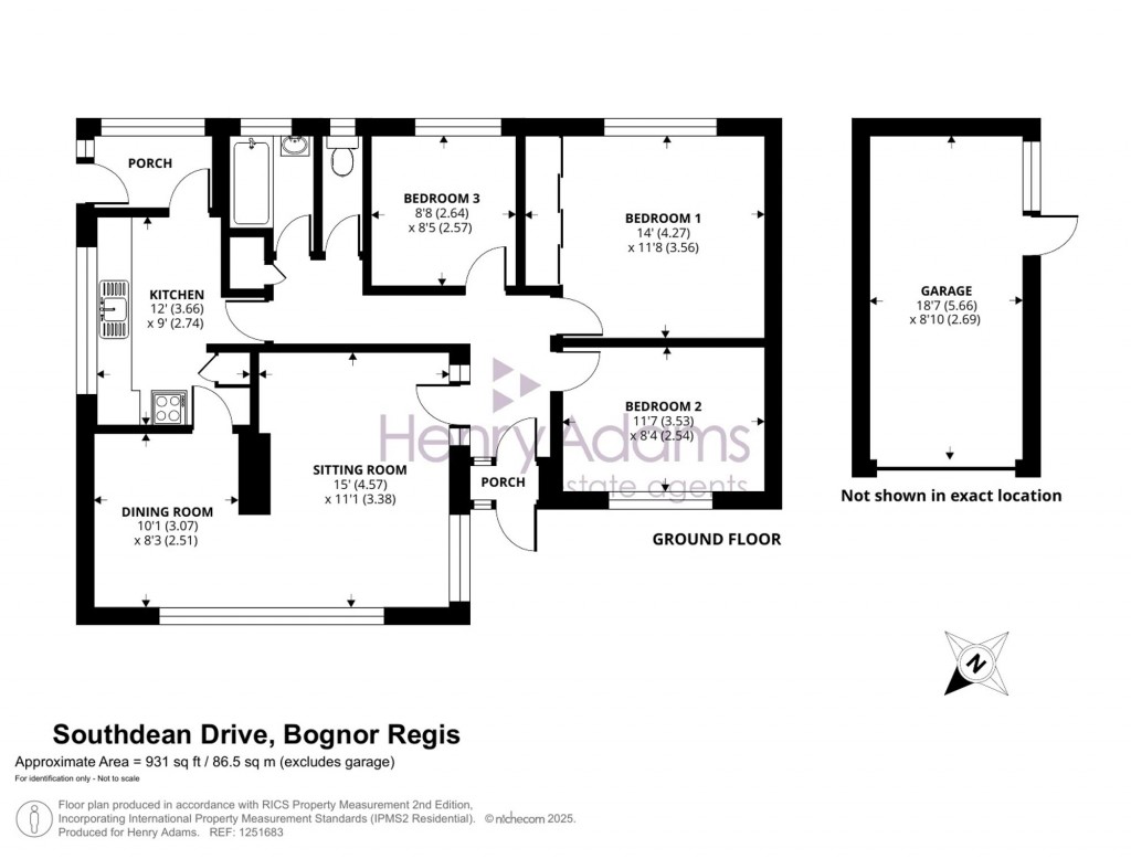 Floorplans For Southdean Drive, Middleton-On-Sea, PO22