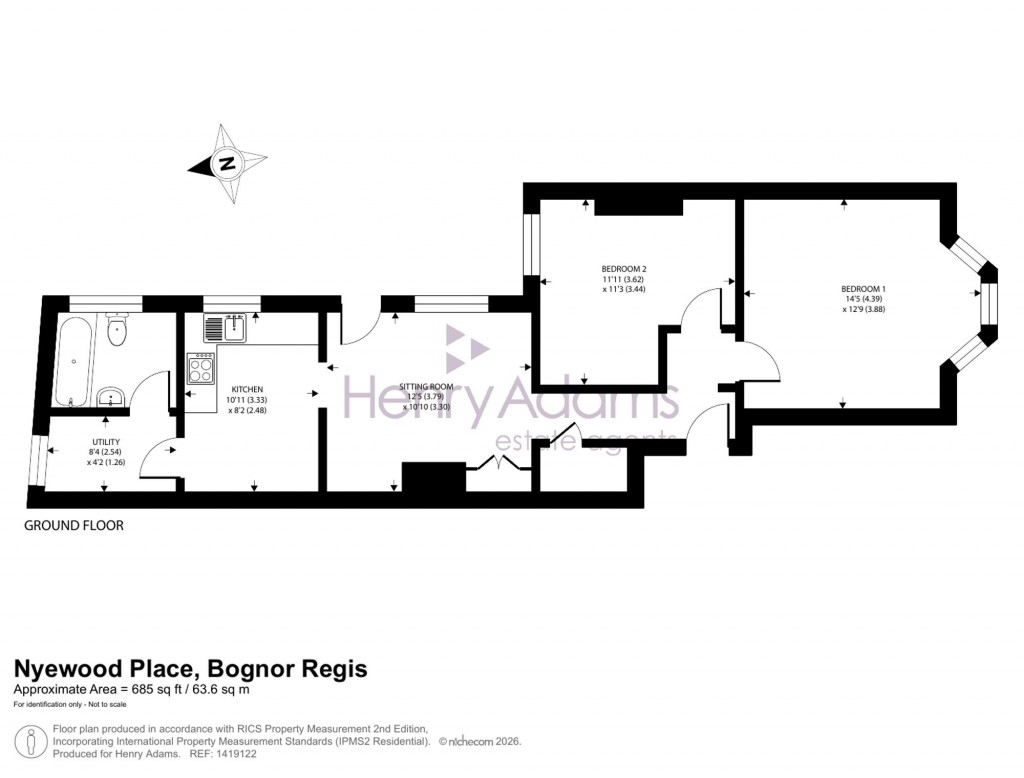 Floorplans For Nyewood Place, Bognor Regis, PO21