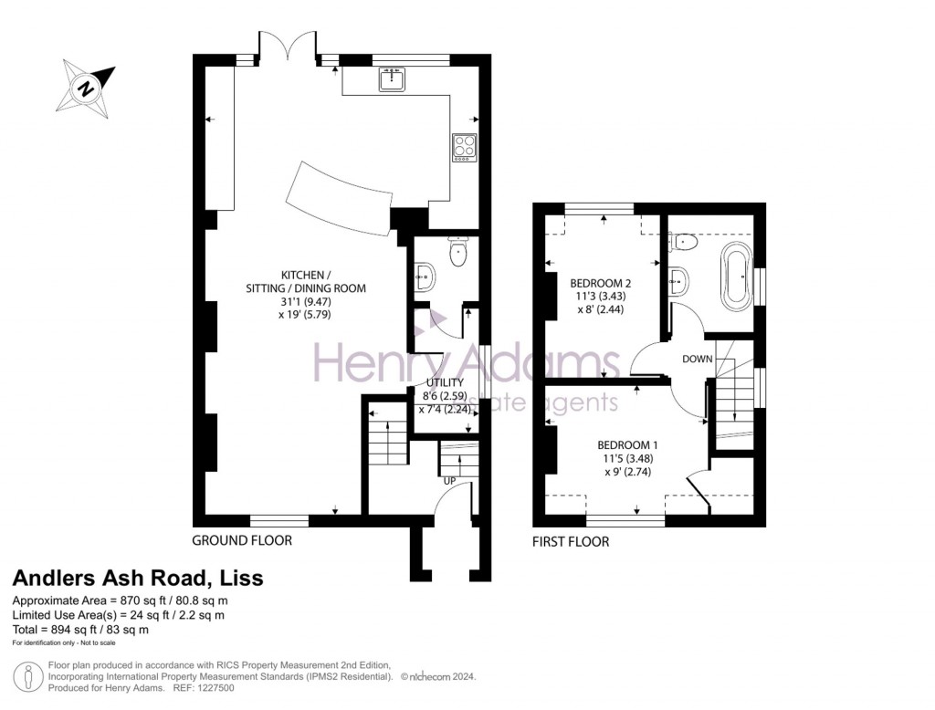 Floorplans For Andlers Ash Road, Liss, GU33