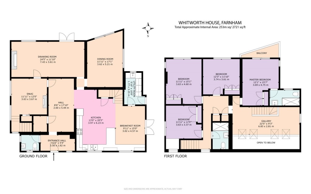 Floorplans For Farnham, Near Saxmundham, Suffolk