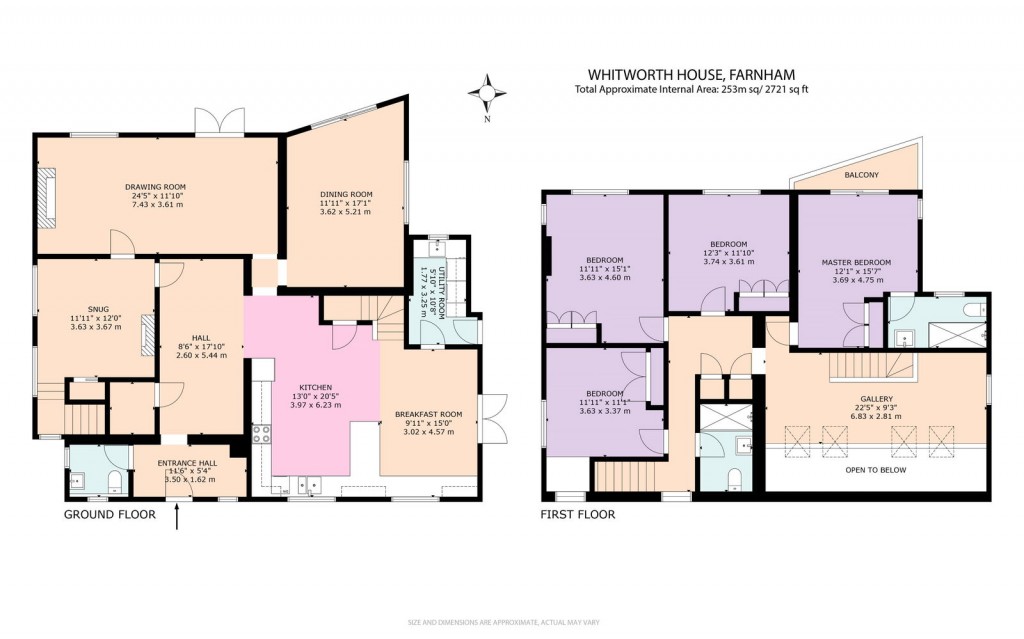Floorplans For Farnham, Near Saxmundham, Suffolk