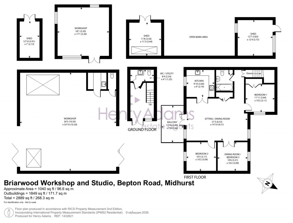 Floorplans For Bepton Road, Midhurst, GU29