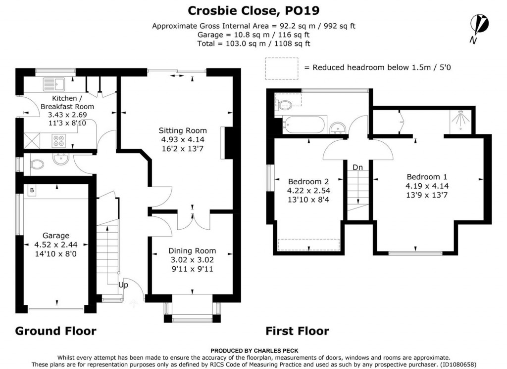 Floorplans For Crosbie Close, Chichester, PO19