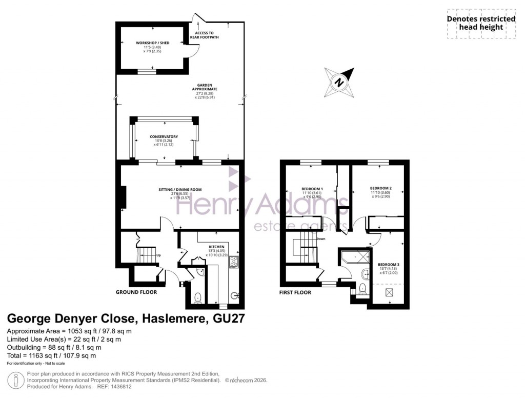 Floorplans For George Denyer Close, Haslemere, GU27